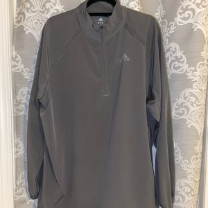 Men’s Adidas Grey Zip-Up Windbreaker Size Large